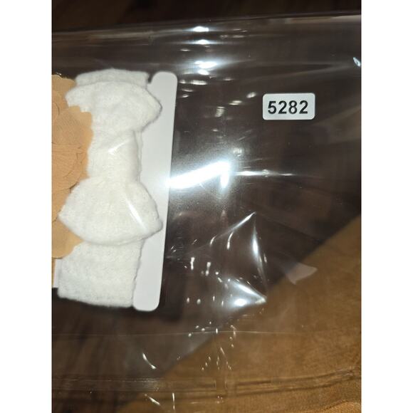 Carters Toddler Headbands Girls Flower White Brown 2 Pack - Picture 3 of 3